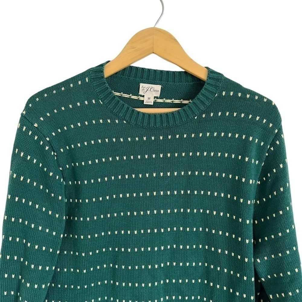 J. CREW Heritage Cotton Crewneck Sweater in‎ Bird's-Eye Stitch BN491 SP23